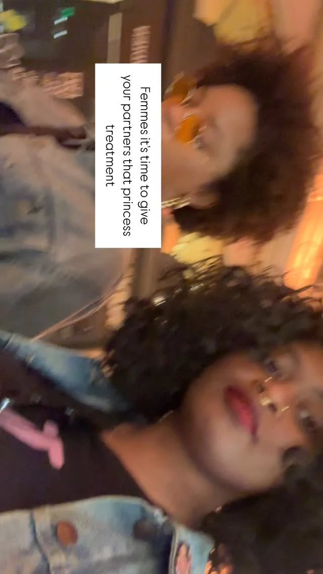 Femme babes, listen up:
Masc or not, your partner deserves the princess treatment™ too. 

Run the bath, plan the date, hype them like you’re their personal DJ. 🧜🏾‍♀️

She was a fairy🧚🏾‍♀️🎶

Just… don’t forget your wallet at home like I did. 😅🤡

Princess vibes? ✔️
Paying for dinner? ❌

Embarrassed but still romantic? Always.

Normalize masc-presenting baddies being pampered, adored, and softly held like the majestic beings they are. 😍

#wlwlove #blackqueerjoy #queercouple #masc #lgbtqlove #datenight #queercontent #relationshipmanagement